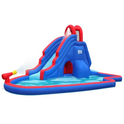 Deluxe 12.46' x 17.05' Inflatable Water Slide with Air Blower -  Sunny & Fun, SFWTR862