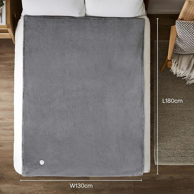 Dimplex Super Cosy Heated Throw - Grey, Grey
