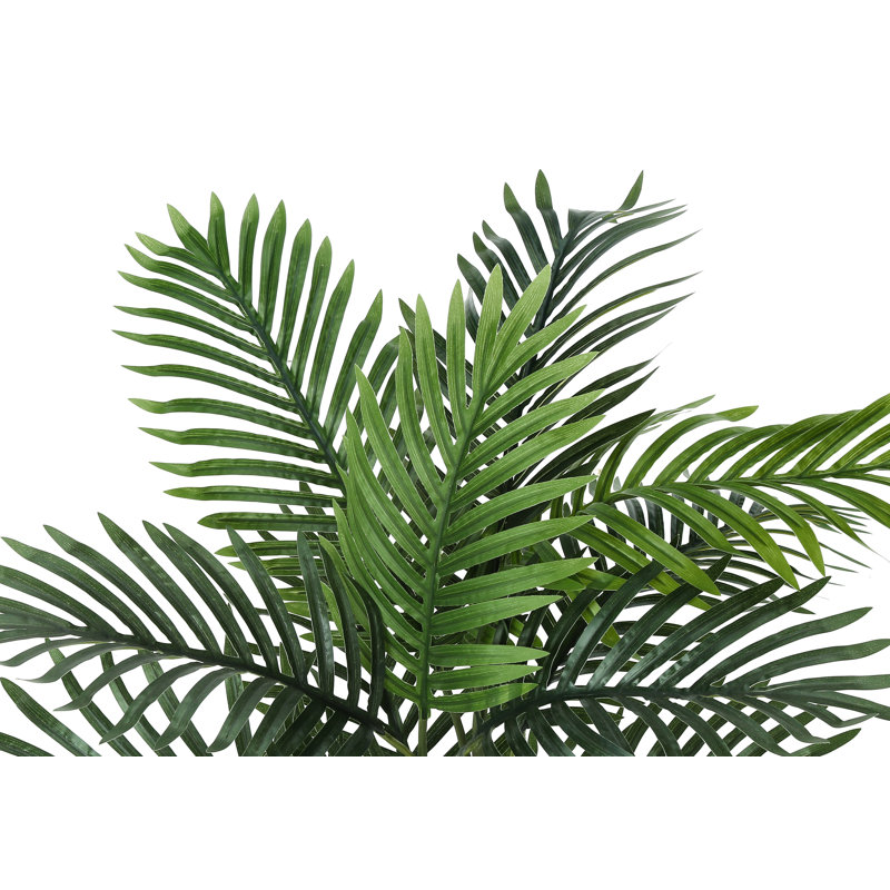 24'' Faux Palm Plant in Cement Basket