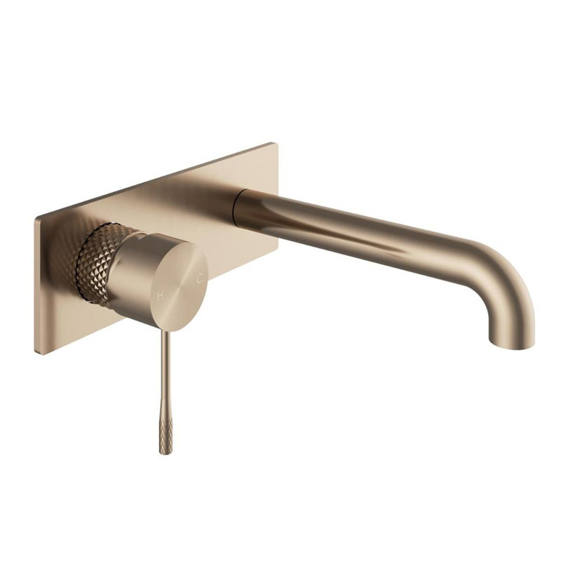  Wall Mounted Mono Basin Mixer, Satin Bronze