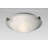 3-Light Chrome Flush Mount With A White Glass Shade