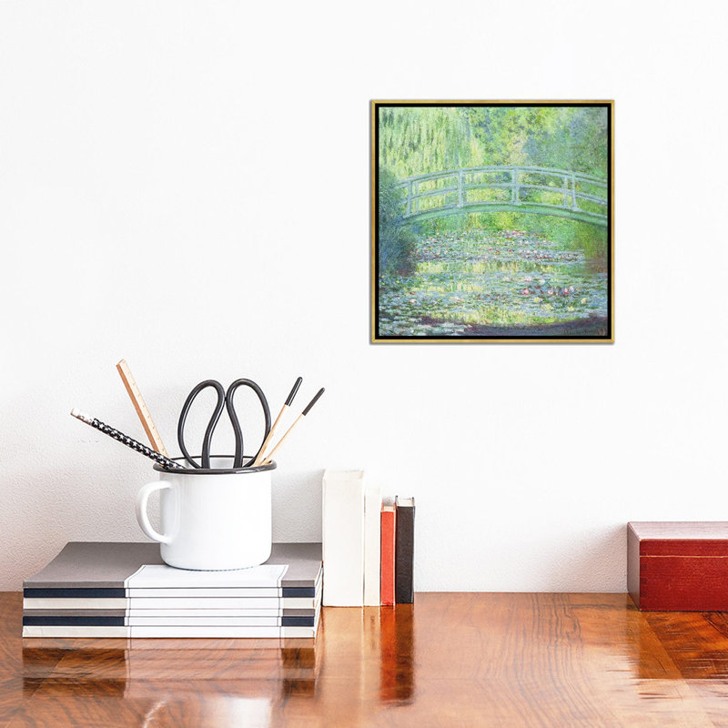 «The Waterlily Pond with the Japanese Bridge», reproduction d'art sur toile tendue, H 12 po x l 12 po x P 1,5 po