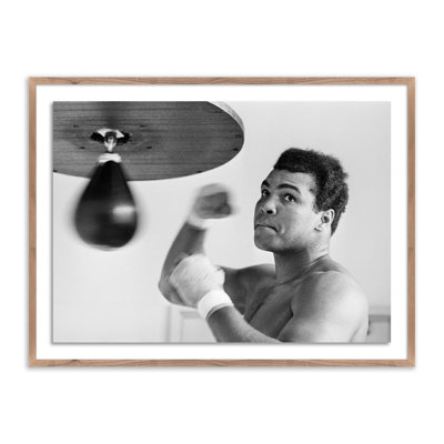 Muhammad Ali Punching Bag Framed Photographic Print