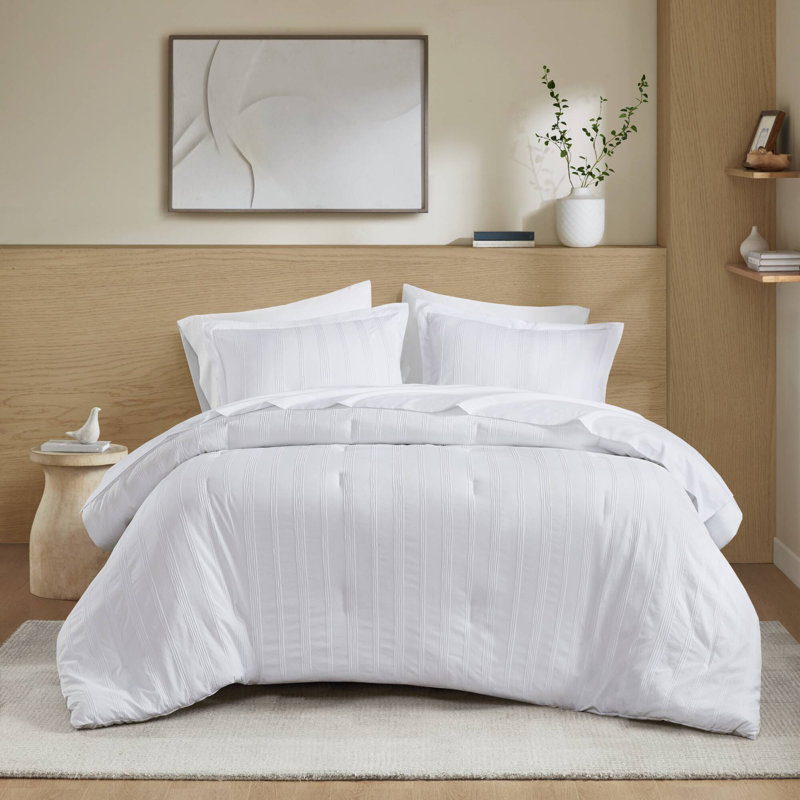 Ensembles de literie pour très grand lit, rayures tissées en polyester, design minimaliste moderne