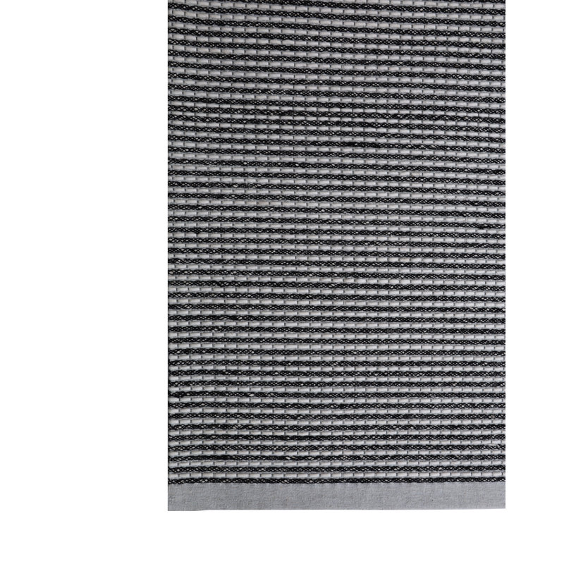 Ivoire tissé à la main Anwaar / gris anthracite, Rectangle 8 pi x 10 pi