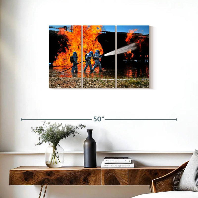 Simulation d'un feu d'urgence, H 20 po x l 33 po