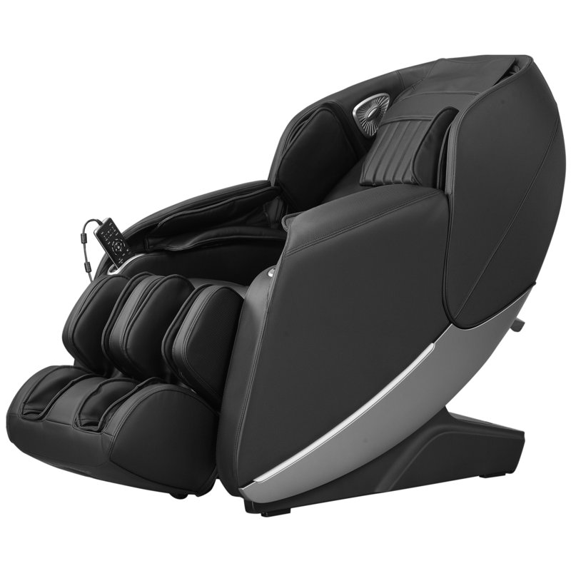 Fauteuil de massage chauffant inclinable en similicuir à largeur réglable et chauffant