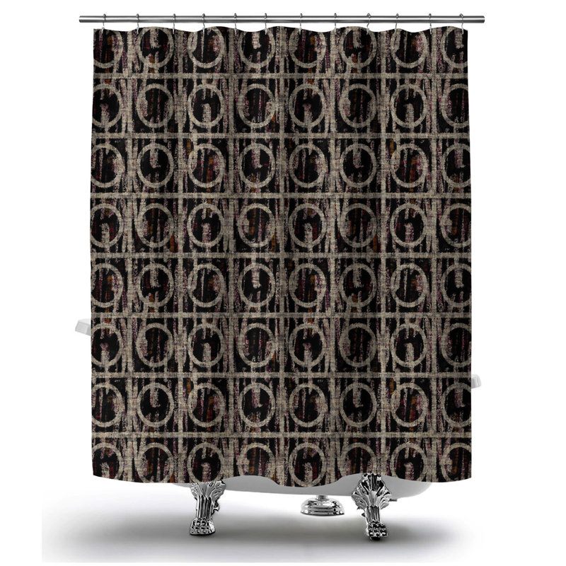 Polka Dots Shower Curtain, 70" H x 71" W
