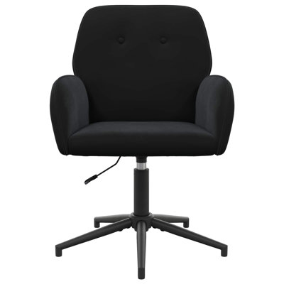  2 chaises de bureau pivotantes en velours noir 21,26 x 21,65 x 35,43