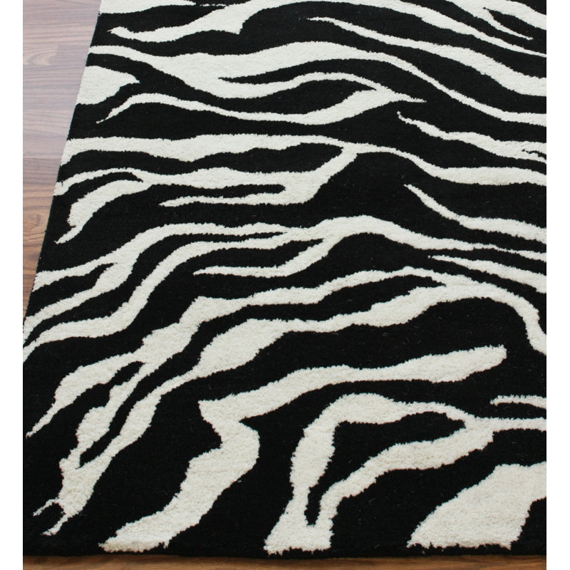 Tapis noir Felker Jungle, Rectangle 5 pi x 8 pi