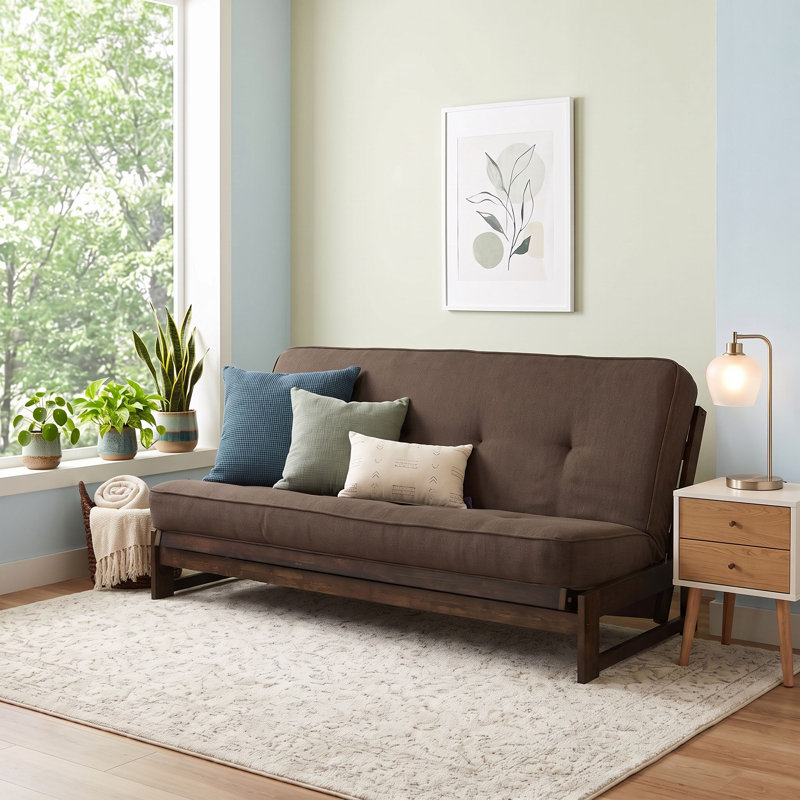 Housse de matelas de futon double Stratford, cadre et matelas non inclus   , Lin cendré