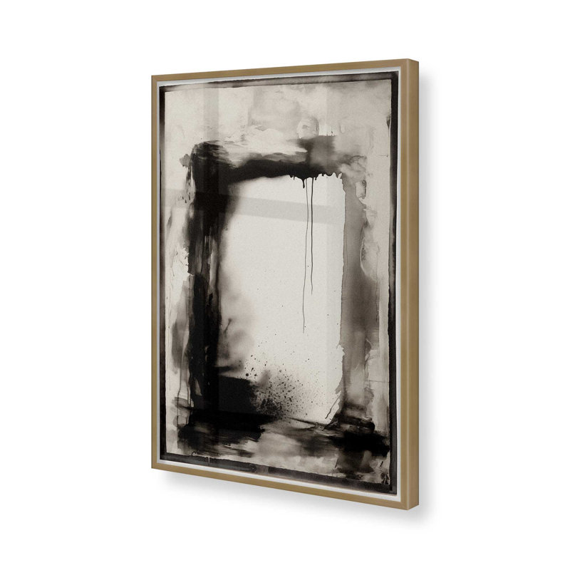 Obsidian Bonds I Print, Cadre doré brossé, H 21,25 po x l 17,25 po