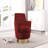 Velvet Swivel Barrel Chair, Swivel Accent Chairs Armchair For Living Room, Reading Chairs For Bedroom Comfy, Round Barrel Chairs With Gold Stainless Steel Base (Brownish Red)-2078294314