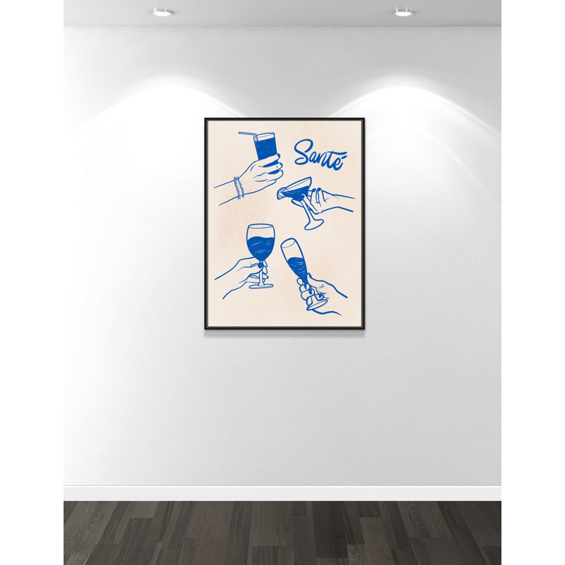 «Sante Print» par Kimberly Allen, L 31,5 po x H 41,5 po, Cadre flottant noir