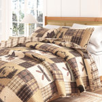 Nature / Lodge Inspired Patchwork Quilt Set with Shams
