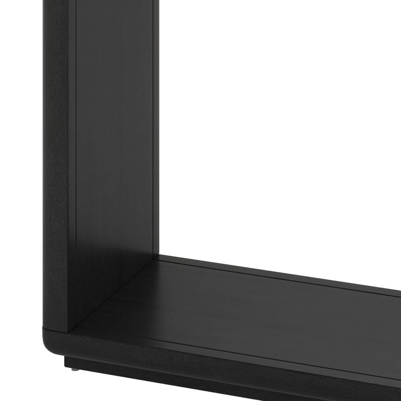 Console avec coins arrondis, base en U pour un placement facile, table minimaliste élégante, Noir