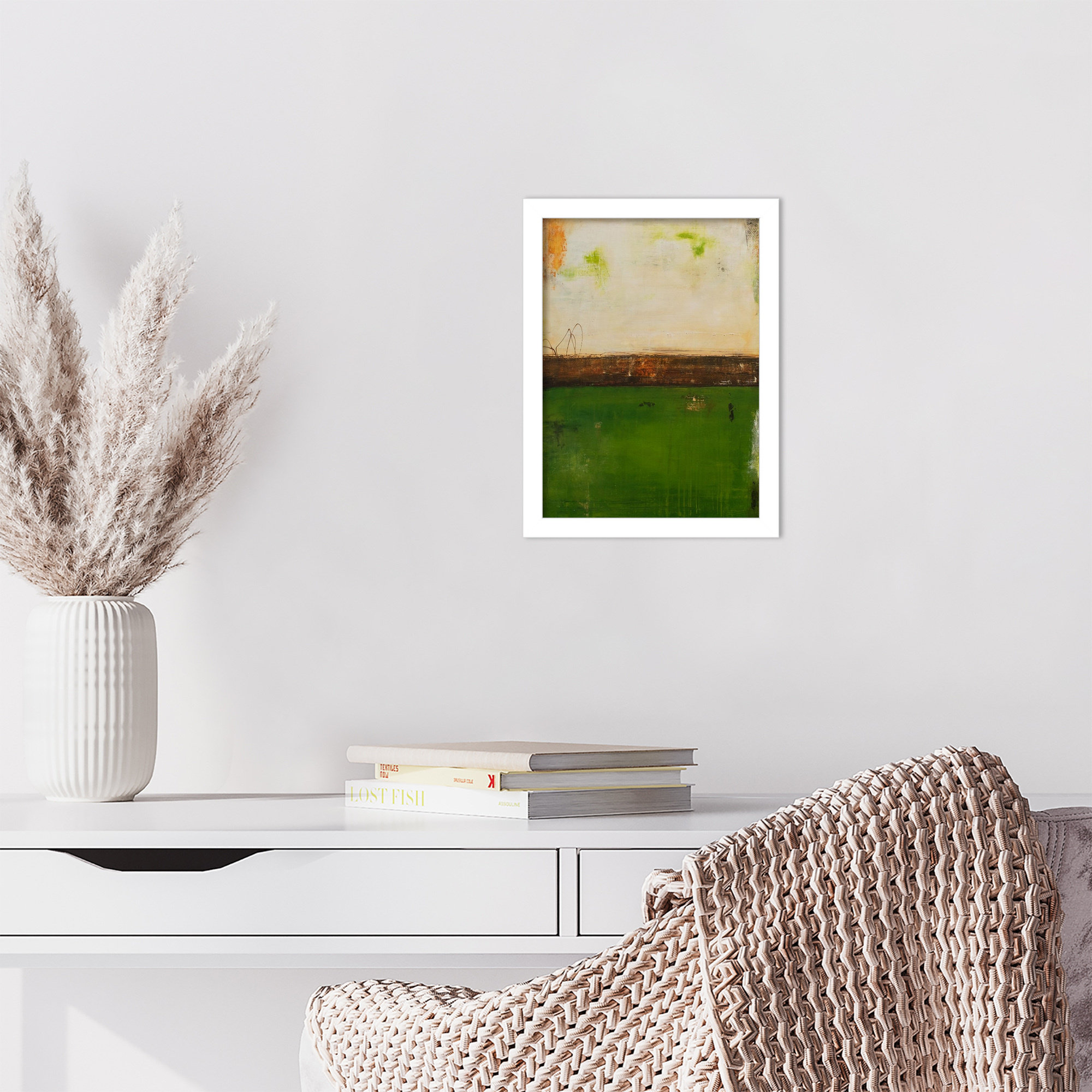 Forest Hill Trail by Mauro Wood Framed Wall Art Print, 13" H x 10" W, White