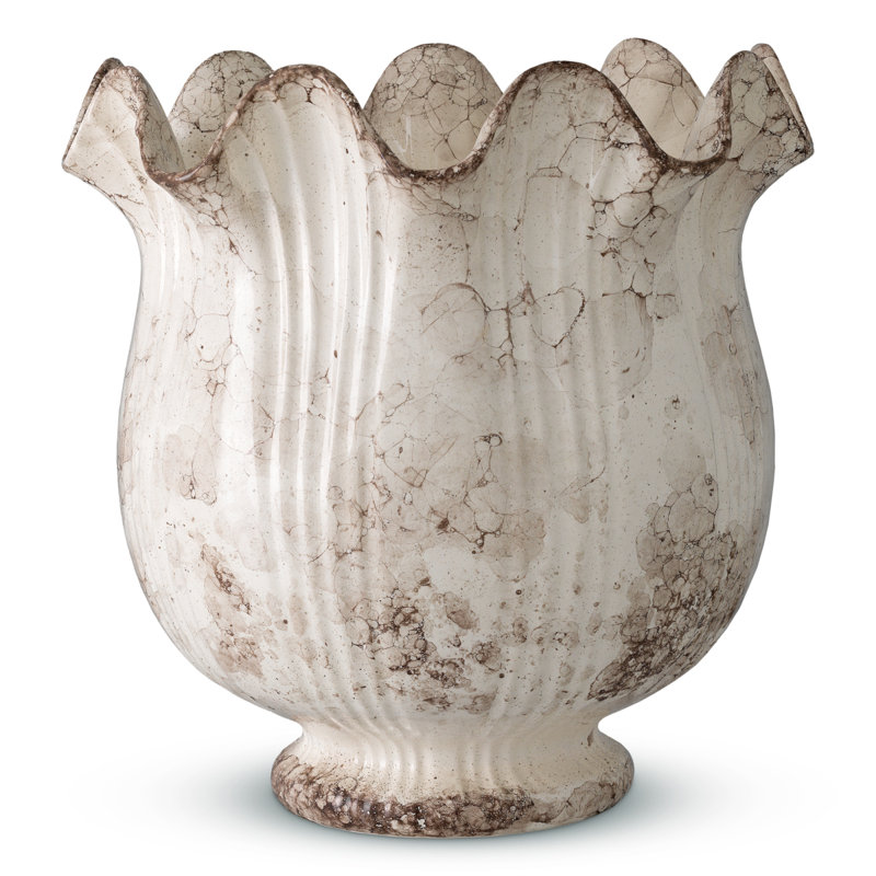 Vase Tulipa Ceramic, Gray