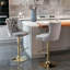 Tabourets de bar pivotants en velours doré à hauteur réglable de 25 à 33 pouces, tabourets de bar rembourrés modernes avec dossier capitonné confortable pour un pub à la maison et un îlot de cuisine (gris, ensemble de 2)-1016174519-1016174539