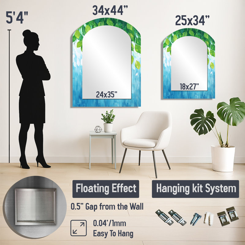 Miroir mural Botanical, 34" x 25"