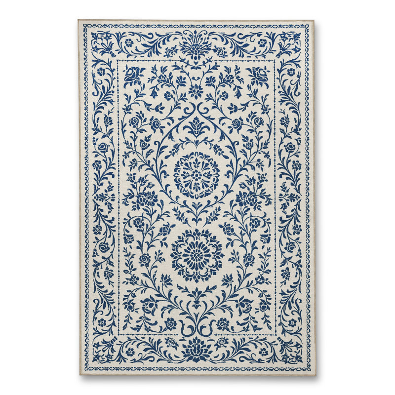 Tapis tissé orange traditionnel Mosso, 3'3" x 4'11"