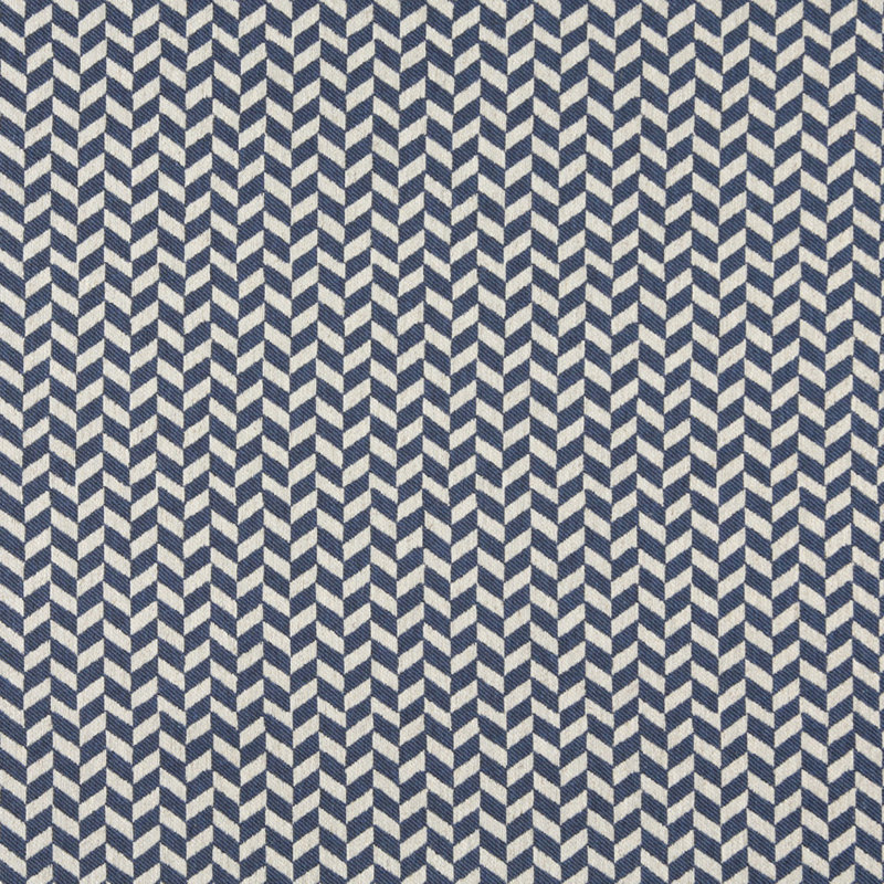 Tissu en lin chevrons, Bleu 2