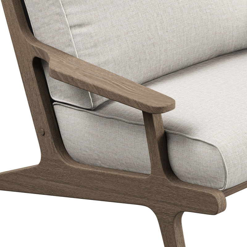 Fauteuil d'extérieur en bois de teck Saratoga, Beige