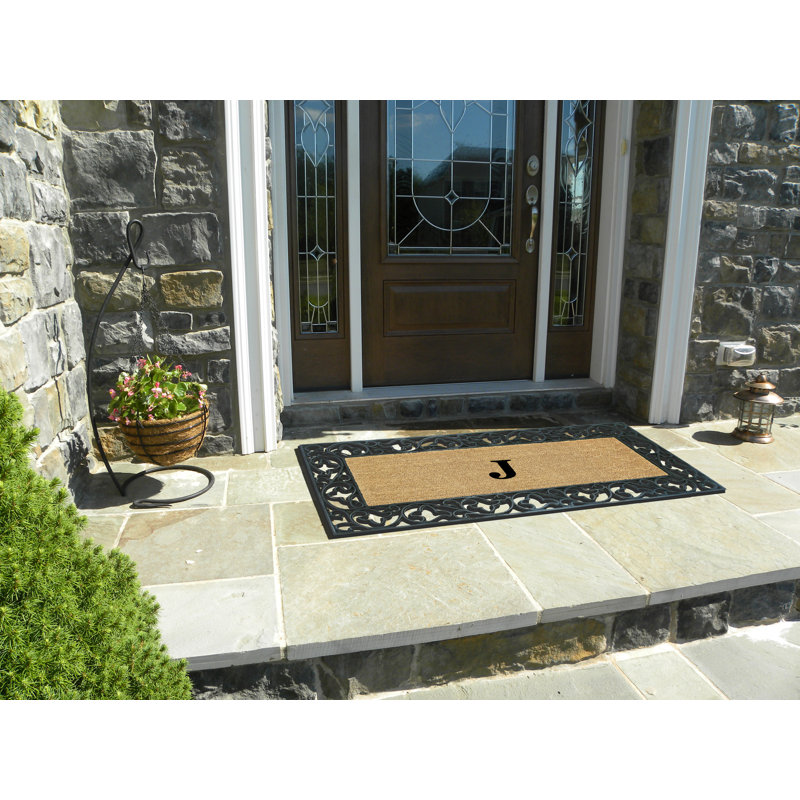 Tapis de porte antidérapant pour l'extérieur, J, L 24 po x L 57 po