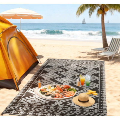 Outdoor Rug For Patio For Decor,Reversible Rug,Portable Outside Camping Area Carpet Ma
