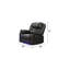 Ensemble de fauteuils inclinables gris 3 pièces avec fauteuil Power Collection Glow