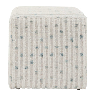 Repose-pieds en chenille Uttermost Joie White