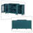 Vintage Chic Wooden Media Console TV Stand, Teal Blue