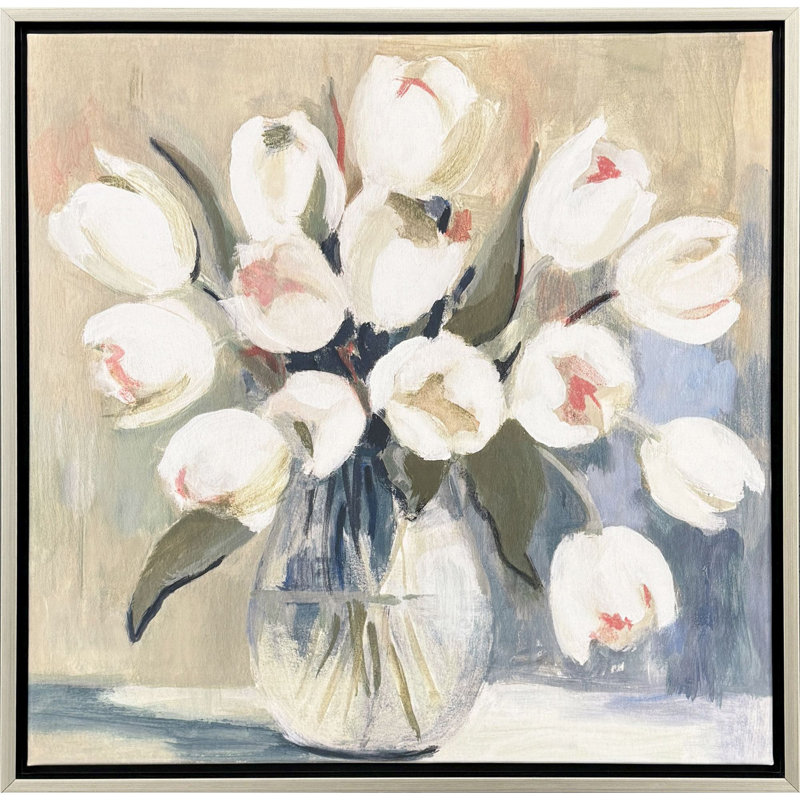 Toile de tulipes blanches