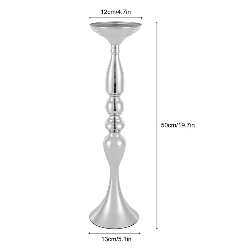 Harle Metal Table Vase, Silver
