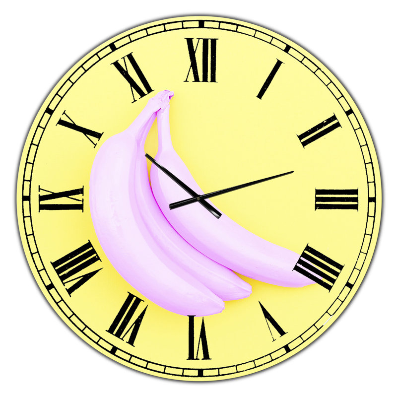 Grande horloge murale rose, Grand