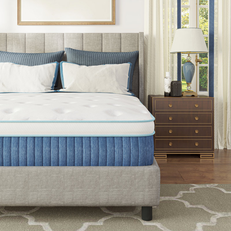 10" Medium Hybrid Mattress with Breathable Design, Pressure Relief, Full, 10"