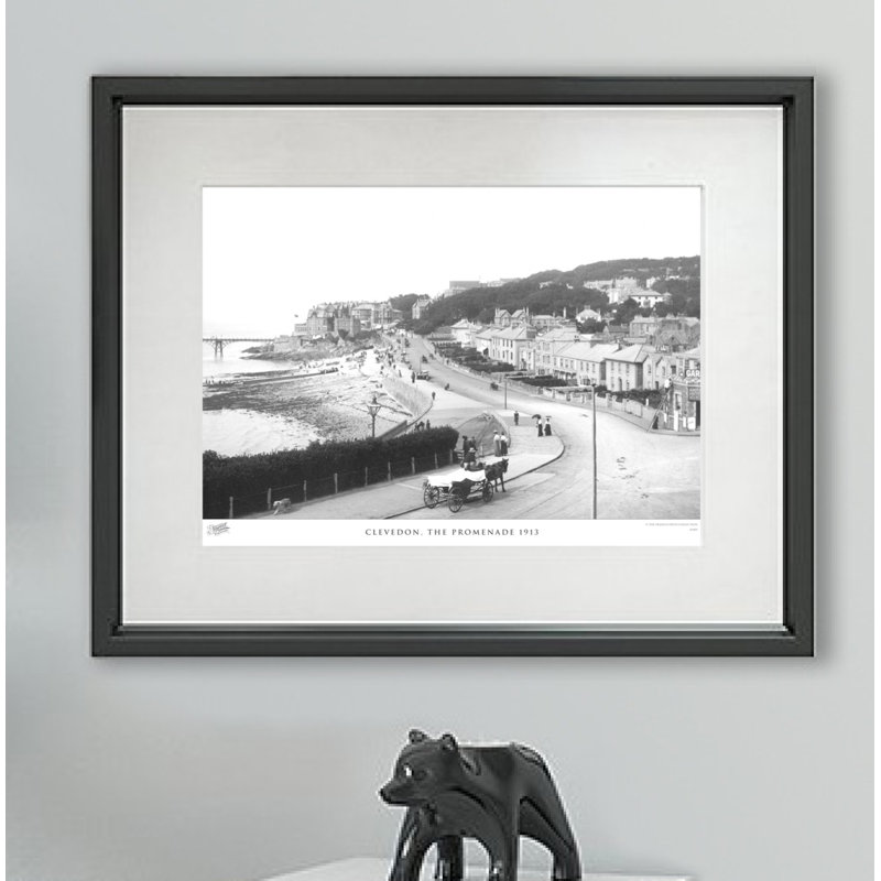 Clevedon, The Promenade 1913 - Single Picture Frame Print, 45cm H X 60cm W x 2cm D