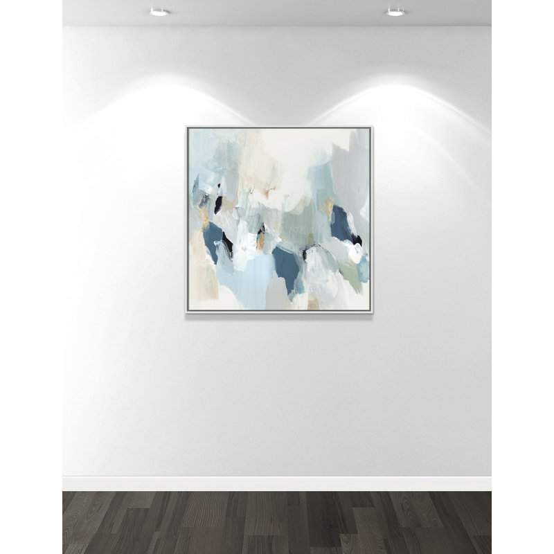 Little Talks " Little Talks II " by Isabelle Z, White Framed Canvas, 37.5" H x 37.5" W x 2" D