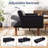Hamman Twin 70.5" Wide Faux Leather Tufted Back Convertible Sofa-832264439