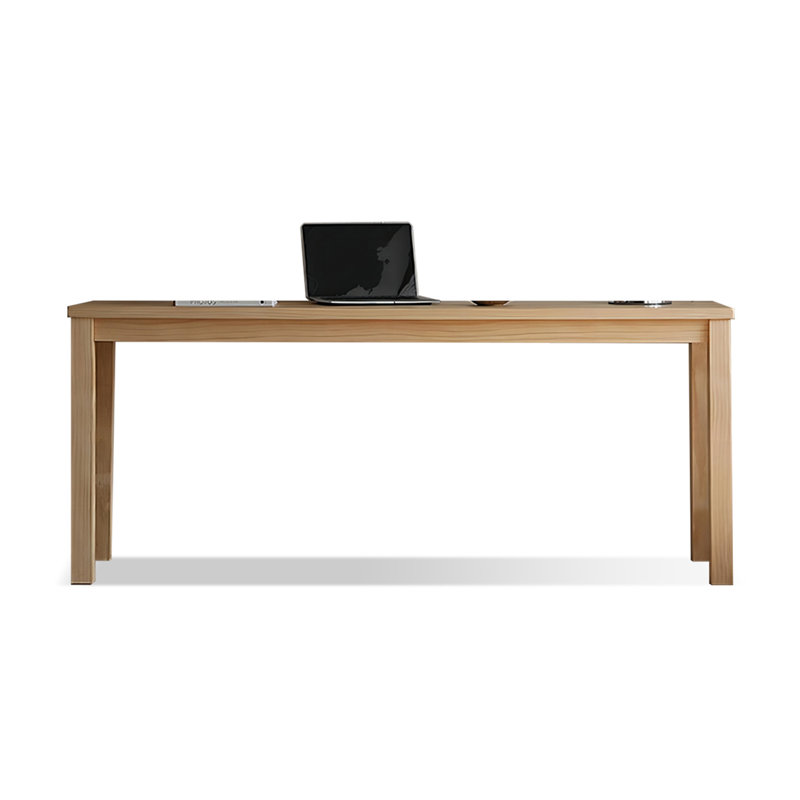 Bureau rectangulaire en bois massif Burlywood, Burlywood, H 29,53 po x l 94,49 po x P 23,62 po
