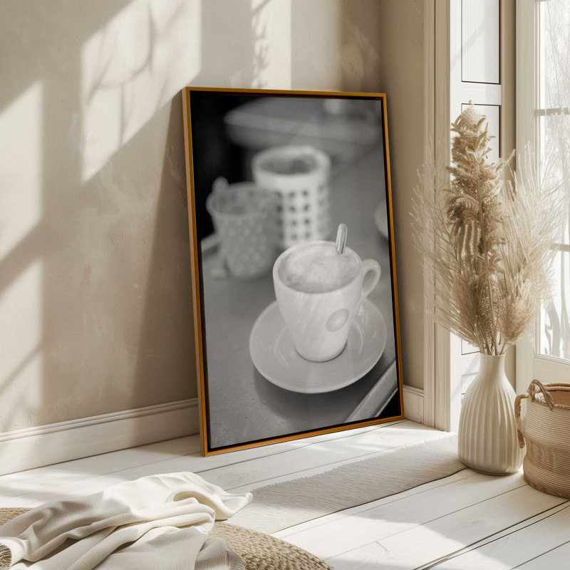 Mousse matinale et tables silencieuses, Impression encadrée sans passe-partout, H 12,75 po x l 8,75 po, Noir satiné