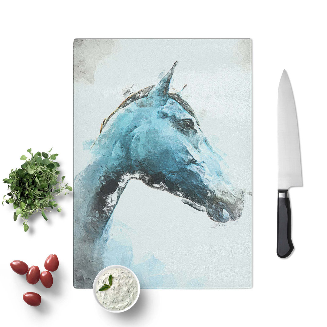 Tempered Glass Horse Chopping Board