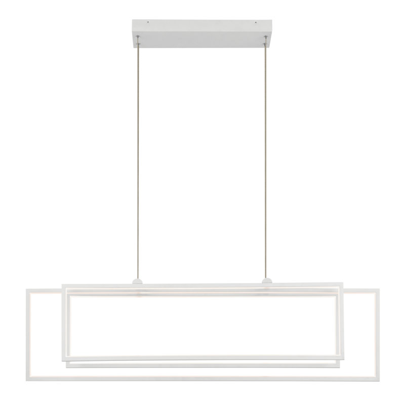 3 - Light Dimmable LED Chandelier, White