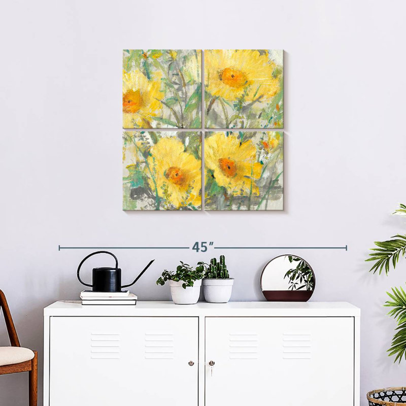 Harnek Yellow Bunch I, 26" H x 26" W
