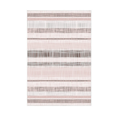 Tapis brun / gris en polyamide tissé à la machine Viva