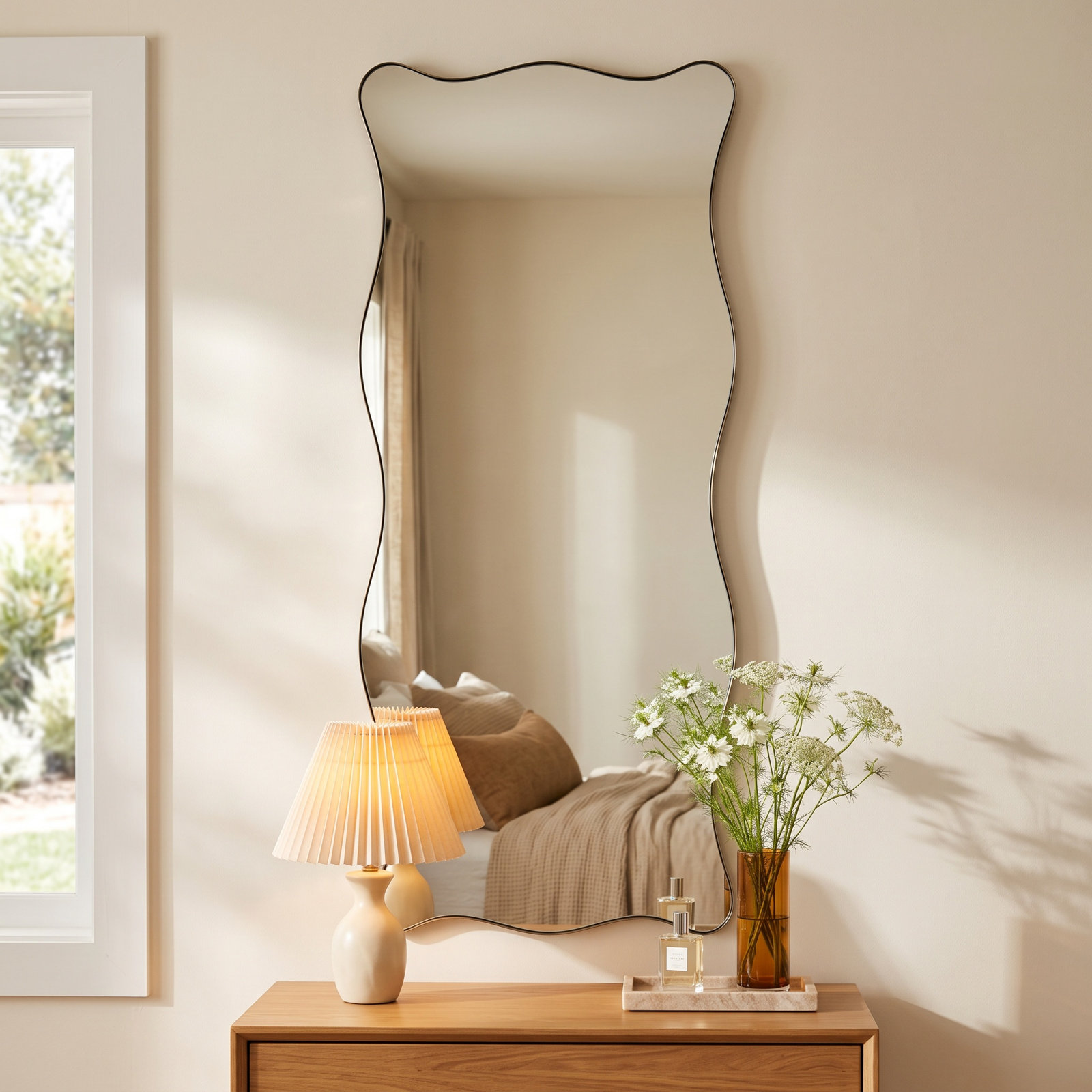 Wyatt Metal Wavy Mirror