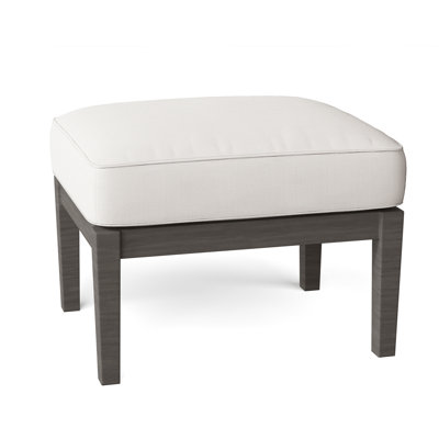 Lattice Aluminum Ottoman - Slate Gray