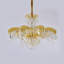 Lustre de luxe à 11 lumières à intensité variable avec détails en cristal
