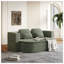 Canapé-lit de 75 po en velours côtelé, canapé-lit 2 en 1 pliable avec couverture multifonctionnelle et coussins, futon convertible pour le salon-1628533158