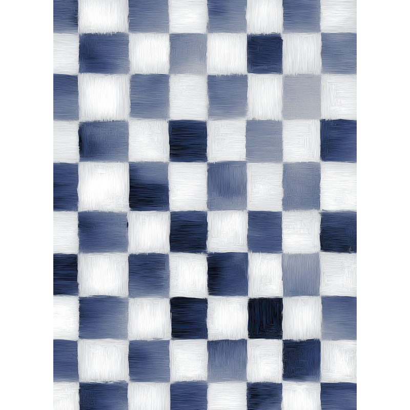 Papier peint à carreaux bleu marine à carreaux pelez et collez